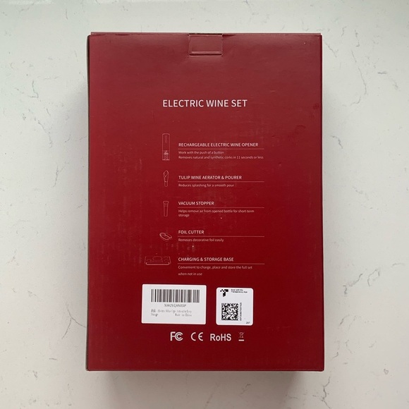 moocoo Electric Wine Set - Open,‎ Serve & Preserve - NWB - Picture 9 of 9